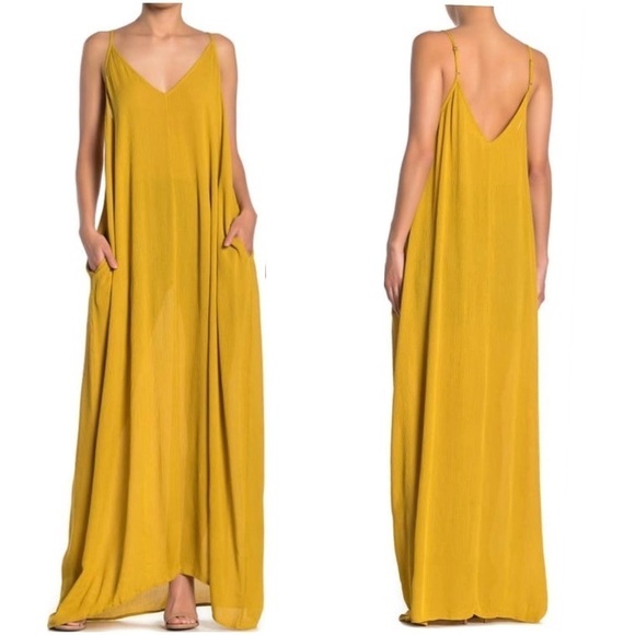 💋NWT Love Stitch Boho Flowing Gauze Maxi Slip Dress - Picture 1 of 8